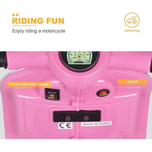 UENJOY PX150 6V Kids Ride Motorcycle (Vespa Edition Pink, Blue , White, Black) - Toytexx UENJOY PX150 6V Kids Ride Motorcycle (Vespa Edition Pink, Blue , White, Black) - Toytexx
